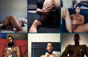 Videollamada porno de pajas gay con John Hill