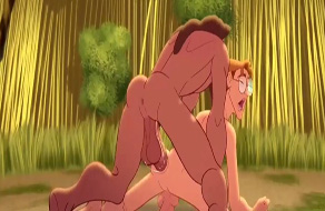 Animación porno con un Tarzan gay follando culo